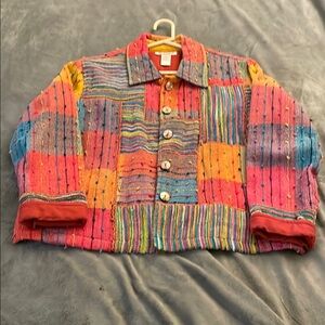 TravelSmith Multicolor Patchwork Blazer